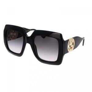 NEW GUCCI SUNGLASSES WOMEN BLACK/GRAY SQUARE EYEWEAR GUCCI